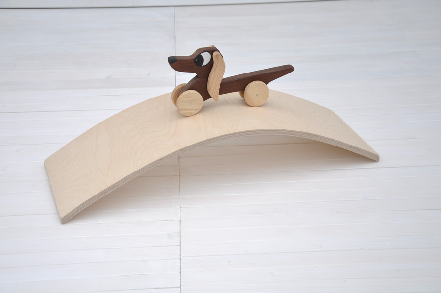 Wobble Board Natural Wooden balance board for nursery fitness and Montessori at home toddlers workouts - shop online with delivery at home from Barin Toys online stores - the best near by store for your kids