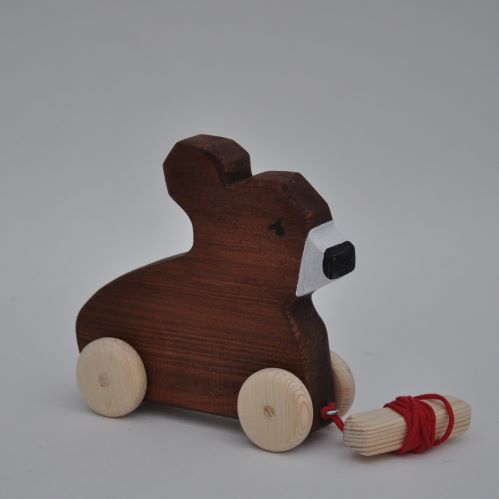 Buy Barin Toys wooden toys Brown Bear pull toy with direct delivery!