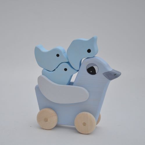 Buy wooden toy Dove Loving Mom with Dove Birds Babies by Barin Toys from BarinToys.com online store direct delivery..