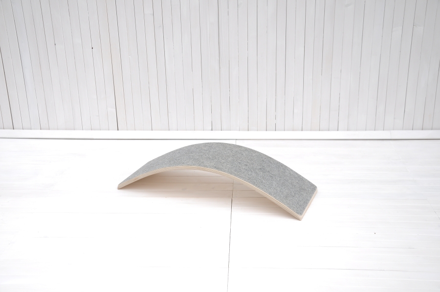 Wobble Board Grey felt balance board for nursery fitness and Montessori at home toddlers workouts - shop online with delivery at home from Barin Toys online stores - the best near by store for your kids