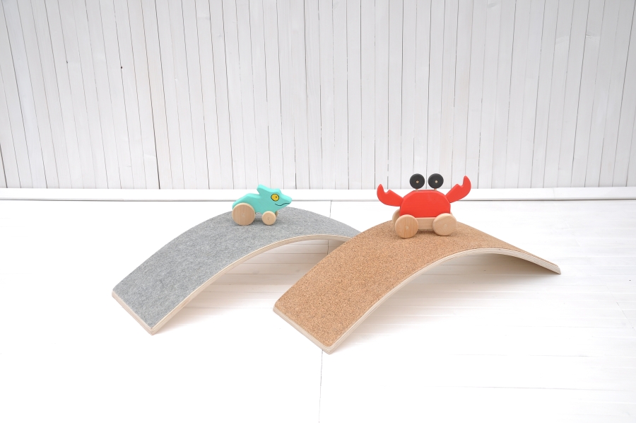 Wobble Board Natural Cork balance board for nursery fitness and Montessori at home toddlers workouts - shop online with delivery at home from Barin Toys online stores - the best near by store for your kids