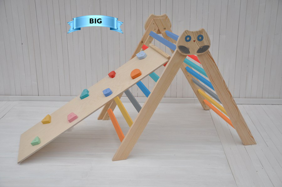 Activity climbing center Barin Toys Owl in the Forest Rainbow Rocks and Pebbles: crawl, climb and slide for indoor playroom organization at your home