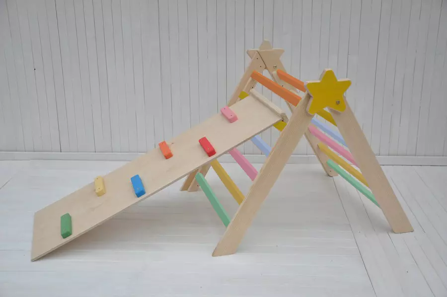Baby climber indoor gym with slide - early developmental toys for babies from 6 months old and toddler age kids.