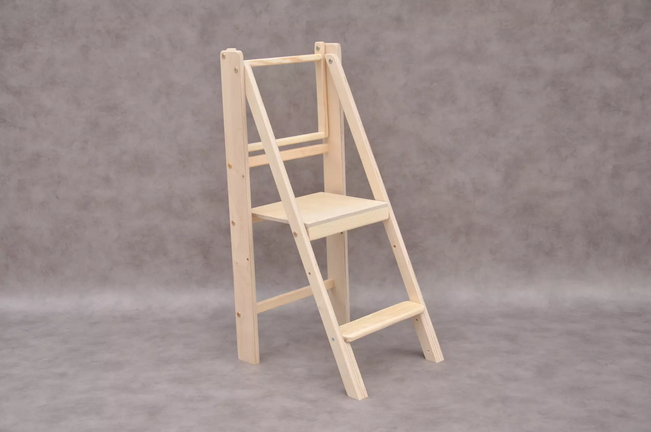 Barin Toys Authentic Slim learning tower - Montessori toddler's cooking helper in the kitchen. Compact and fast folding step stool for children's and adult's needs at home.