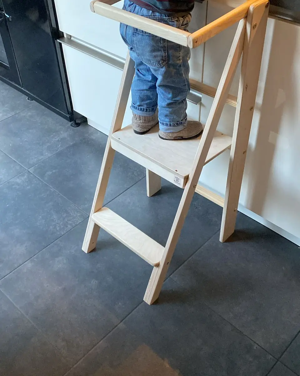 Review van Barin Toys voor de Slim houten opvouwbare leertoren
