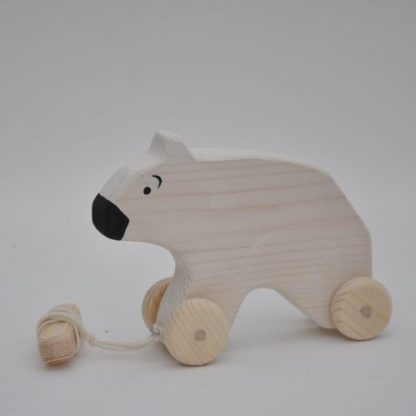 Barin Toys polar bear wooden toy to buy from BarinToys.com online toy store.