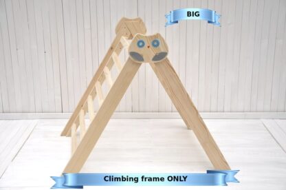 Pikler triangle climbing frame Owl in the Forest Barin Toys Pikler triangle essential montessori baby independent free play toy.