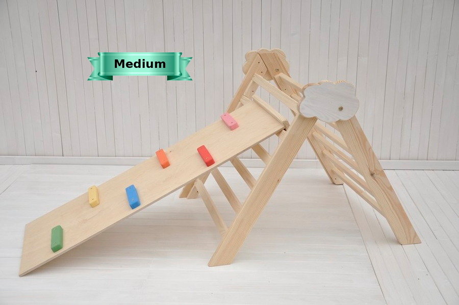 Baby climbing frame Barin Toys Cloud Medium climber with slide set for toddler activity indoors