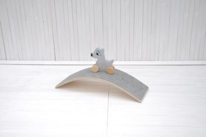 Wobble Board Grey felt balance board for nursery fitness and Montessori at home toddlers workouts - shop online with delivery at home from Barin Toys online stores - the best near by store for your kids